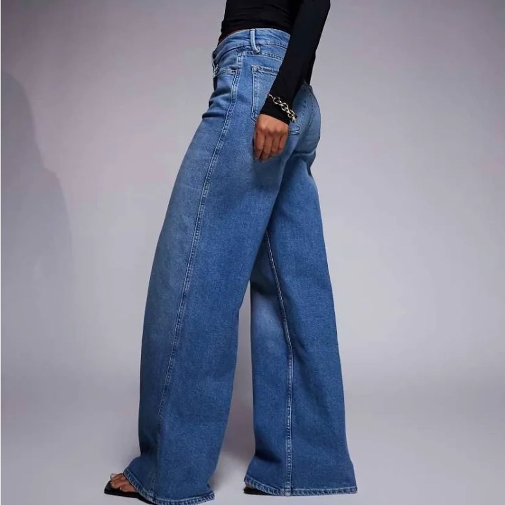 Good American Good Skate wide leg jeans